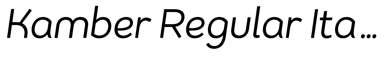 Kamber Regular Italic